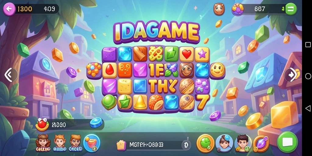 Tampilan permainan <strong>IDAGAME</strong> yang penuh warna dan menarik.