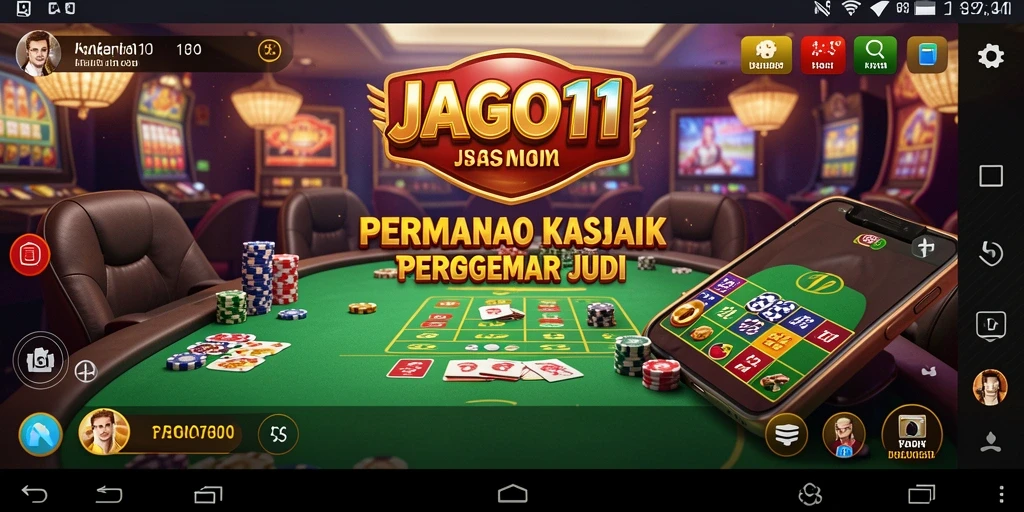 Tampilan gameplay Kasino yang seru dalam JAGO11 dengan grafis menarik.
