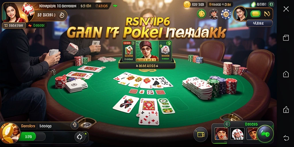 Screenshot utama RSNVIP6 yang menampilkan momen seru permainan Poker.
