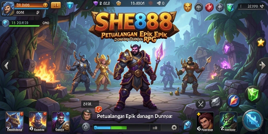 Tampilan gameplay SHE888 dengan pertarungan yang seru dan dunia yang menakjubkan.